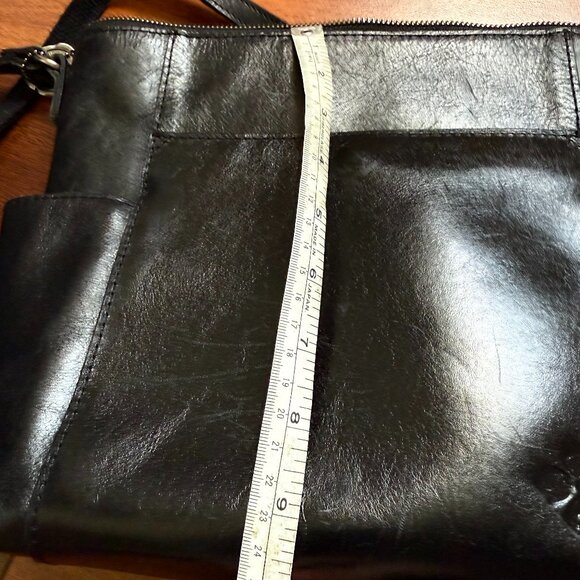 Patricia Nash Aveley Black Leather Crossbody Purse - Picture 5 of 14